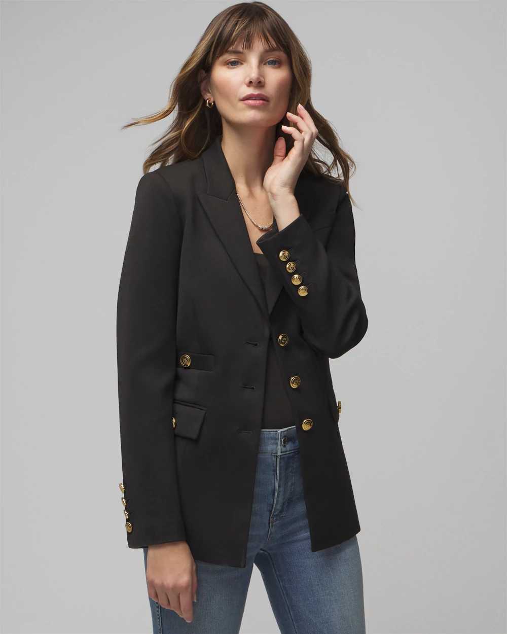 Women's 3 sales button blazer